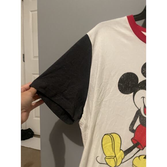 Disney Color Block Short Sleeve Classic Mickey Ringer Tee T-Shirt 2XL - Picture 4 of 8
